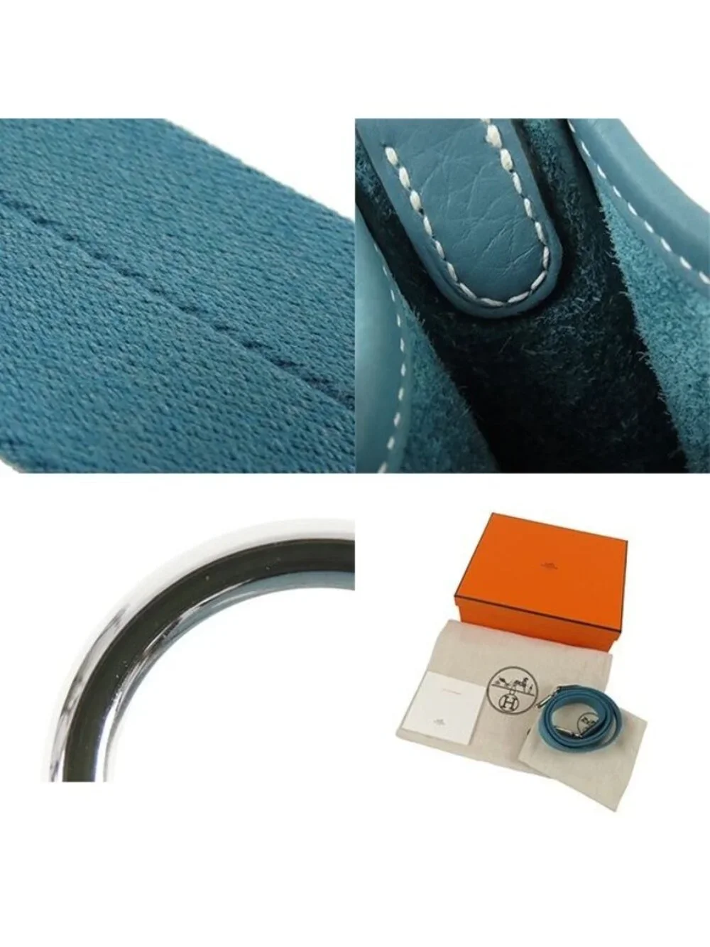 Hermes Evelyne TPM New Blue Jean Silver Taurillon Shoulder Bag